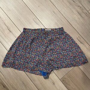 Blue Ditsy Floral Print Lucca Coture Shorts